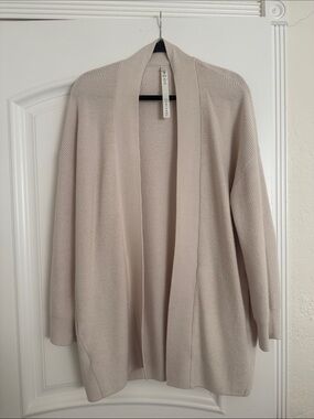 lululemon athletica Open-Front Long Cardigan - Light Cream